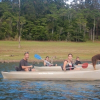 canoe fun along the rainforest edge searching for tree kangaroo or platypus. Saw neither but had a ball.