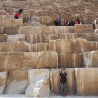 Heavy - These blocks at the base of the pyramid weigh up to 15 tons each!