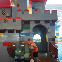 miniature castle in legoland lobby