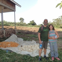 Me and my dad on the farm